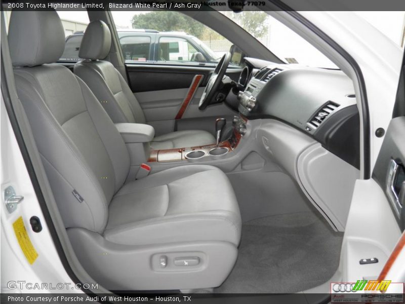 Blizzard White Pearl / Ash Gray 2008 Toyota Highlander Limited
