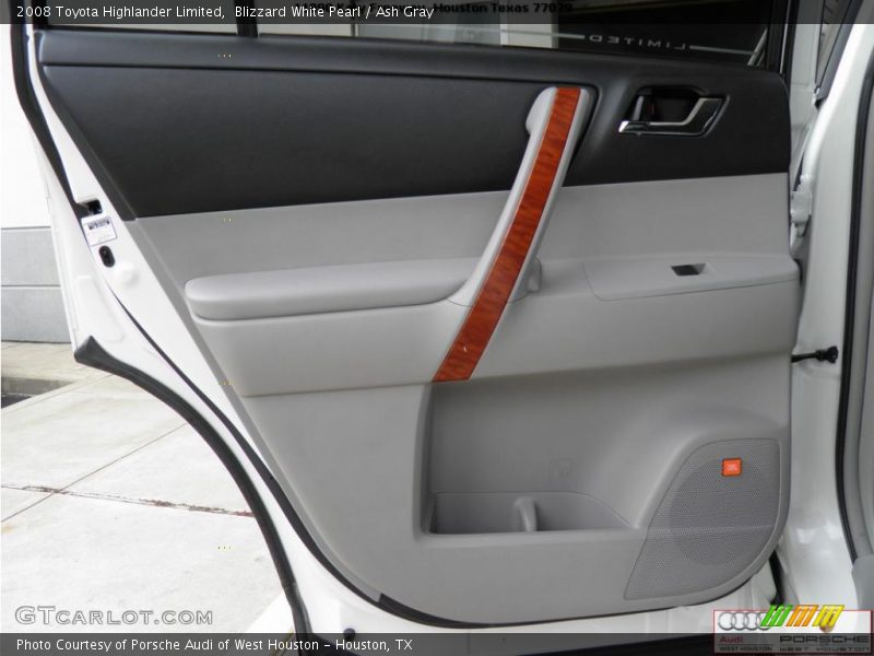 Blizzard White Pearl / Ash Gray 2008 Toyota Highlander Limited