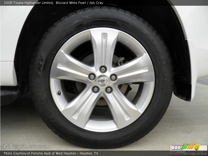 Blizzard White Pearl / Ash Gray 2008 Toyota Highlander Limited