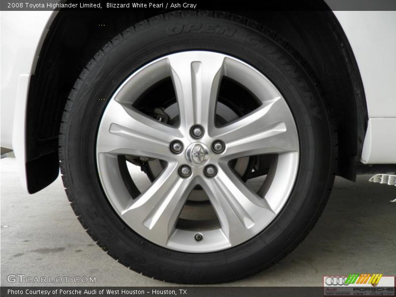Blizzard White Pearl / Ash Gray 2008 Toyota Highlander Limited