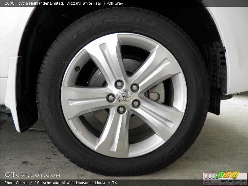 Blizzard White Pearl / Ash Gray 2008 Toyota Highlander Limited