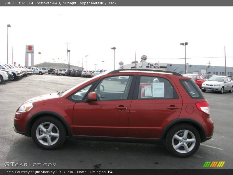 Sunlight Copper Metallic / Black 2008 Suzuki SX4 Crossover AWD