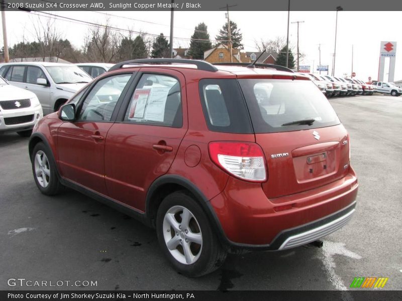 Sunlight Copper Metallic / Black 2008 Suzuki SX4 Crossover AWD