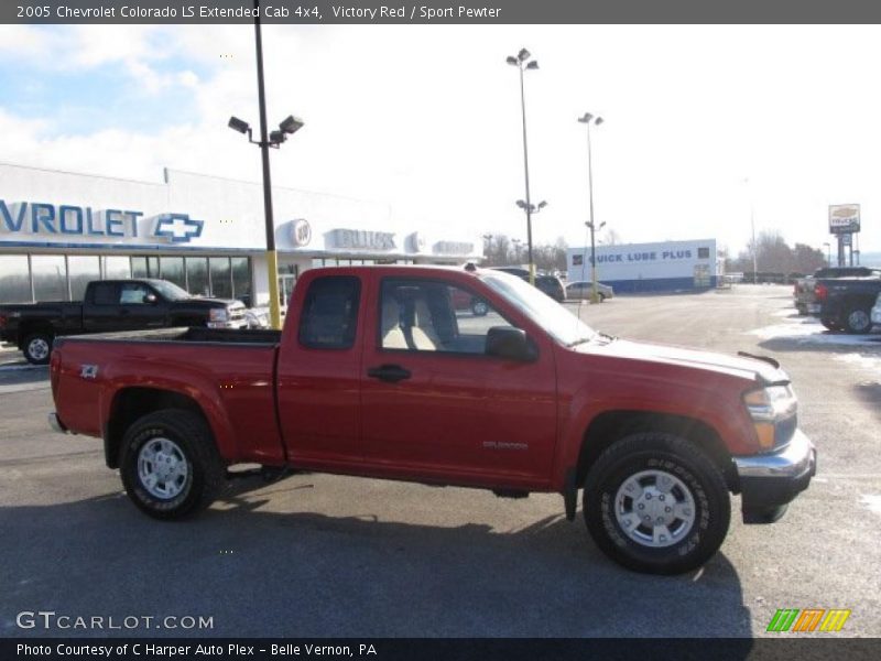 Victory Red / Sport Pewter 2005 Chevrolet Colorado LS Extended Cab 4x4