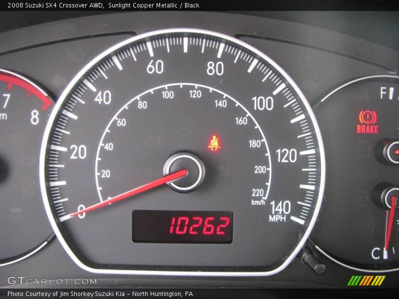 Sunlight Copper Metallic / Black 2008 Suzuki SX4 Crossover AWD