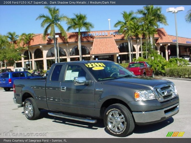 Dark Shadow Grey Metallic / Medium/Dark Flint 2008 Ford F150 XLT SuperCab