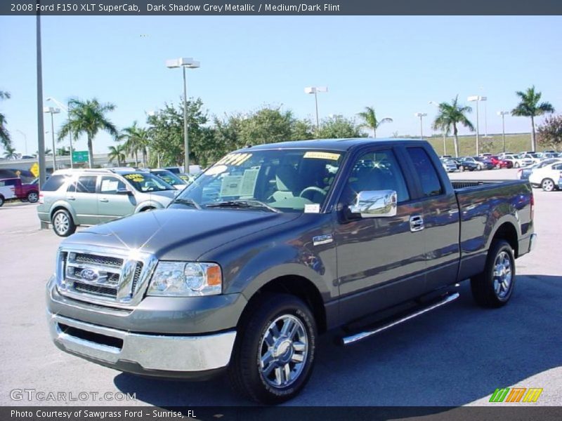 Dark Shadow Grey Metallic / Medium/Dark Flint 2008 Ford F150 XLT SuperCab