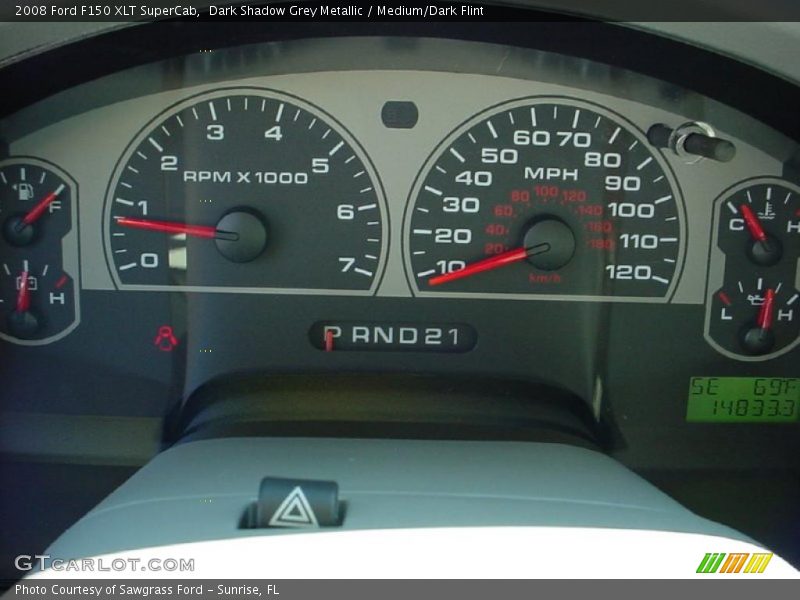Dark Shadow Grey Metallic / Medium/Dark Flint 2008 Ford F150 XLT SuperCab