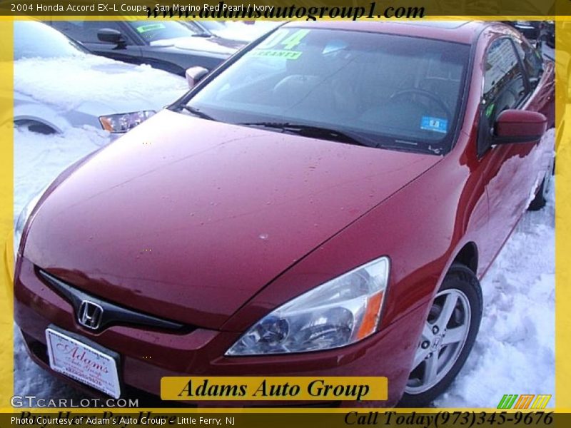 San Marino Red Pearl / Ivory 2004 Honda Accord EX-L Coupe