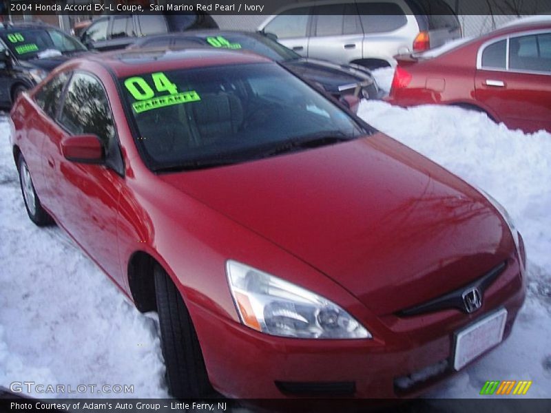 San Marino Red Pearl / Ivory 2004 Honda Accord EX-L Coupe