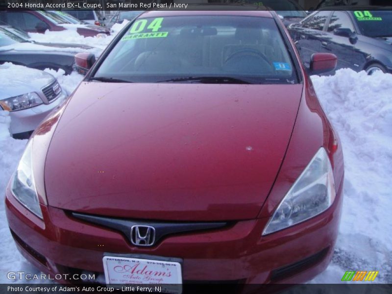 San Marino Red Pearl / Ivory 2004 Honda Accord EX-L Coupe