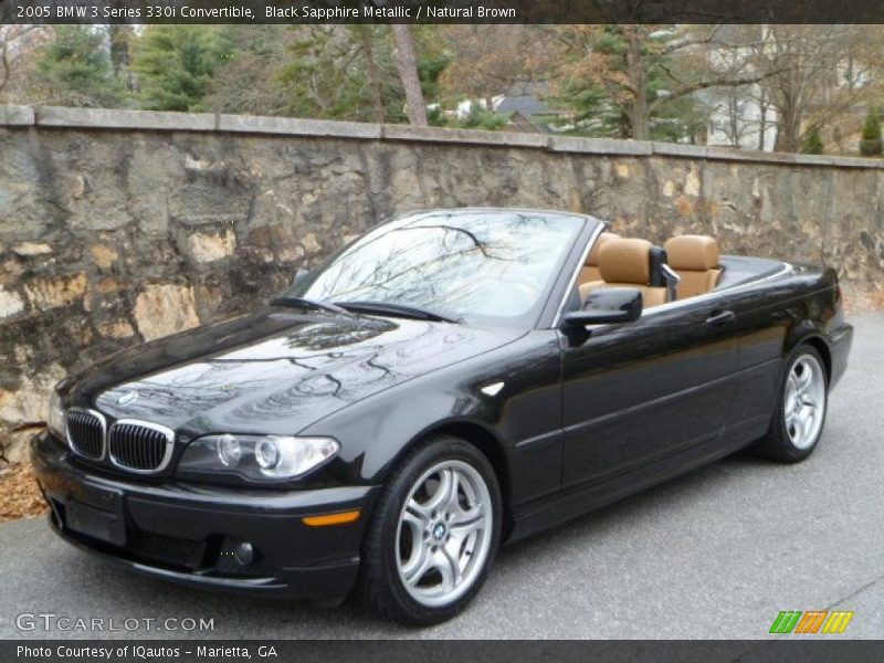 Black Sapphire Metallic / Natural Brown 2005 BMW 3 Series 330i Convertible