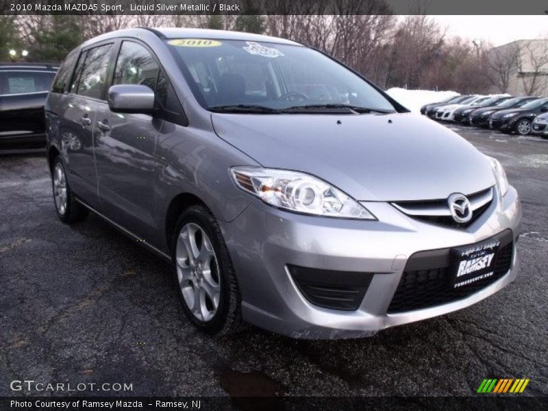 Liquid Silver Metallic / Black 2010 Mazda MAZDA5 Sport