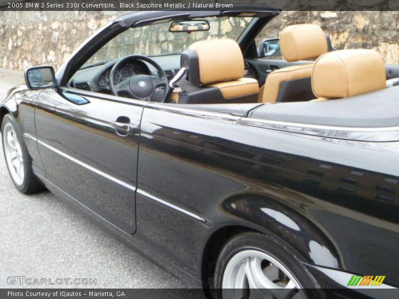 Black Sapphire Metallic / Natural Brown 2005 BMW 3 Series 330i Convertible