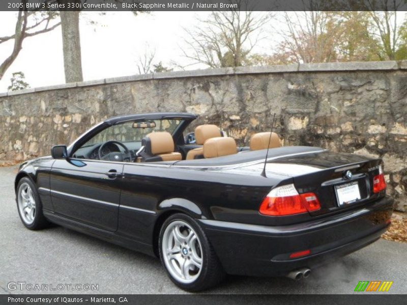 Black Sapphire Metallic / Natural Brown 2005 BMW 3 Series 330i Convertible