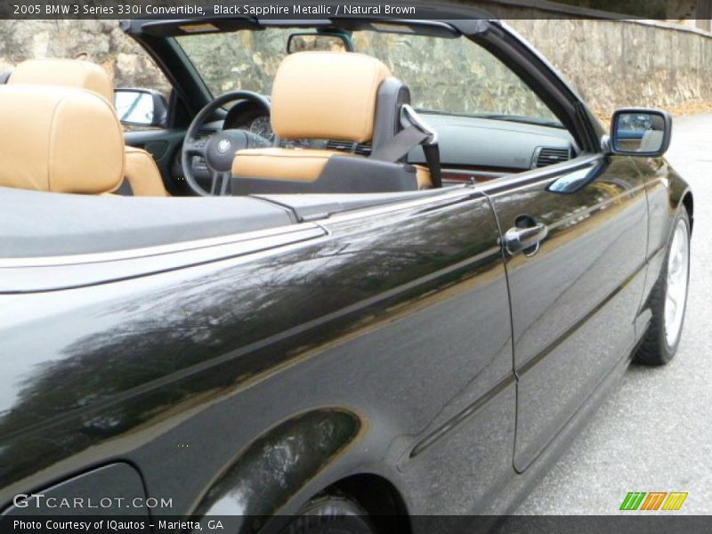 Black Sapphire Metallic / Natural Brown 2005 BMW 3 Series 330i Convertible