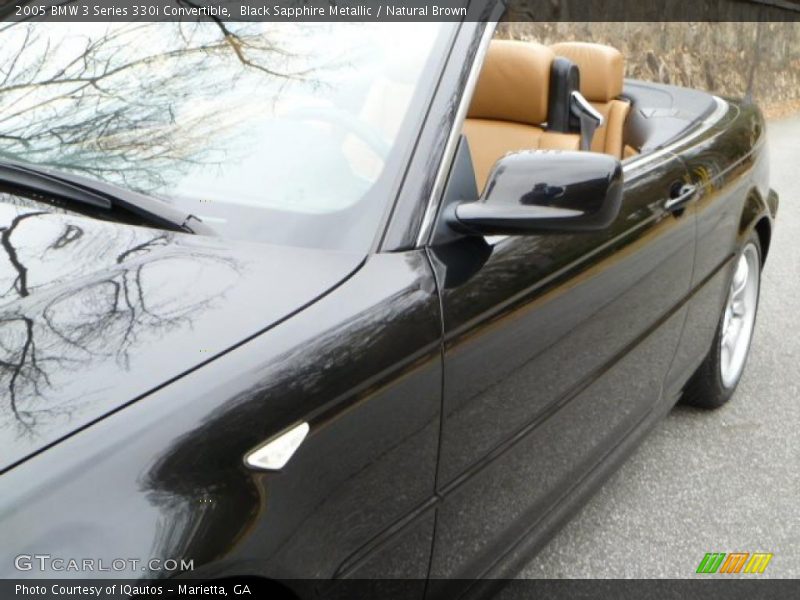 Black Sapphire Metallic / Natural Brown 2005 BMW 3 Series 330i Convertible
