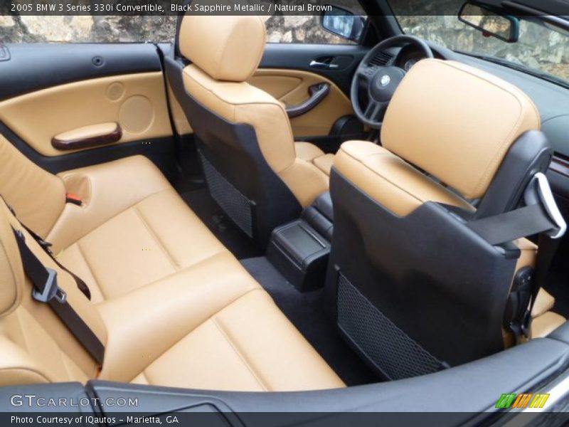 Black Sapphire Metallic / Natural Brown 2005 BMW 3 Series 330i Convertible