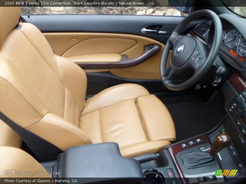 Black Sapphire Metallic / Natural Brown 2005 BMW 3 Series 330i Convertible