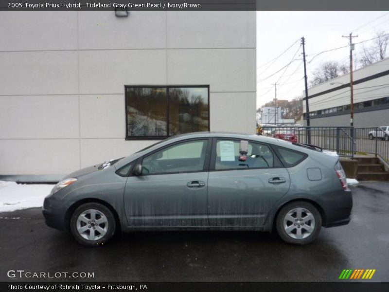 Tideland Gray Green Pearl / Ivory/Brown 2005 Toyota Prius Hybrid