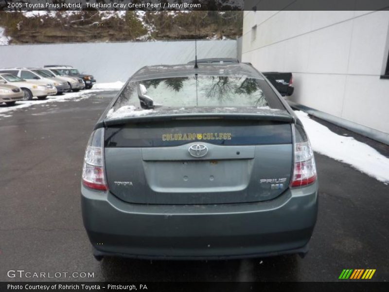 Tideland Gray Green Pearl / Ivory/Brown 2005 Toyota Prius Hybrid