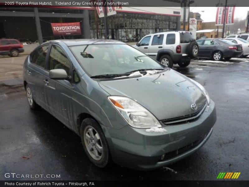Tideland Gray Green Pearl / Ivory/Brown 2005 Toyota Prius Hybrid