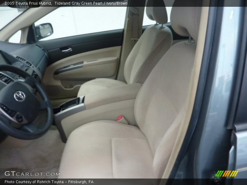 Tideland Gray Green Pearl / Ivory/Brown 2005 Toyota Prius Hybrid