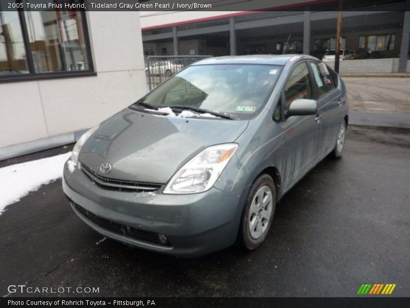 Tideland Gray Green Pearl / Ivory/Brown 2005 Toyota Prius Hybrid