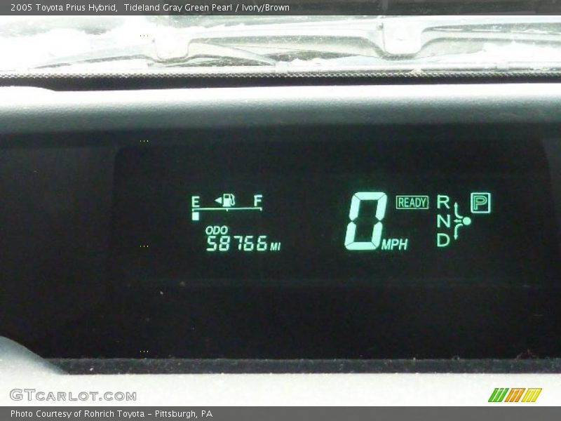 Tideland Gray Green Pearl / Ivory/Brown 2005 Toyota Prius Hybrid
