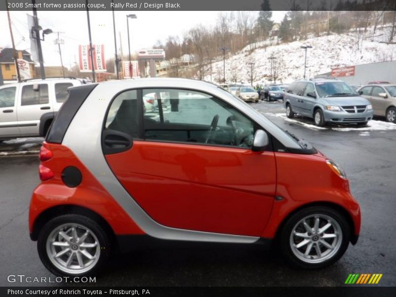 Rally Red / Design Black 2008 Smart fortwo passion coupe