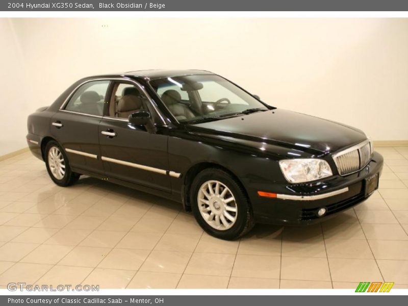 Black Obsidian / Beige 2004 Hyundai XG350 Sedan