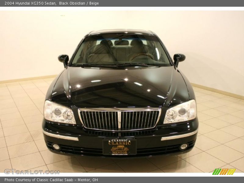 Black Obsidian / Beige 2004 Hyundai XG350 Sedan
