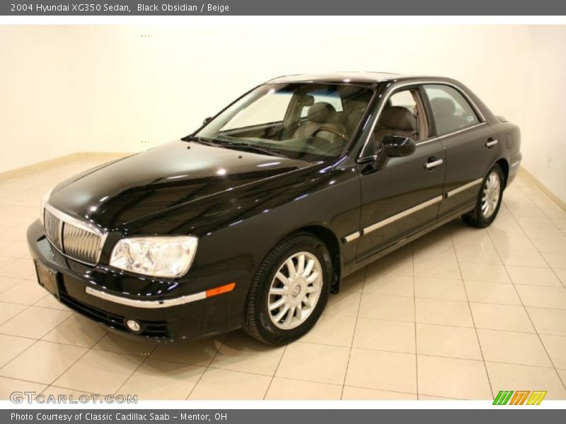 Black Obsidian / Beige 2004 Hyundai XG350 Sedan