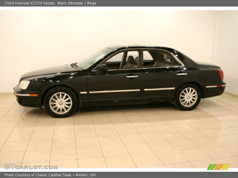Black Obsidian / Beige 2004 Hyundai XG350 Sedan