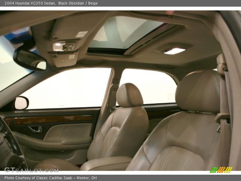 Black Obsidian / Beige 2004 Hyundai XG350 Sedan
