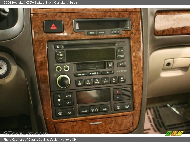 Black Obsidian / Beige 2004 Hyundai XG350 Sedan