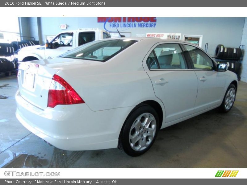 White Suede / Medium Light Stone 2010 Ford Fusion SE