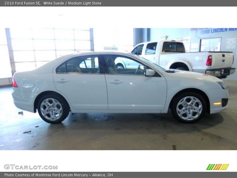 White Suede / Medium Light Stone 2010 Ford Fusion SE