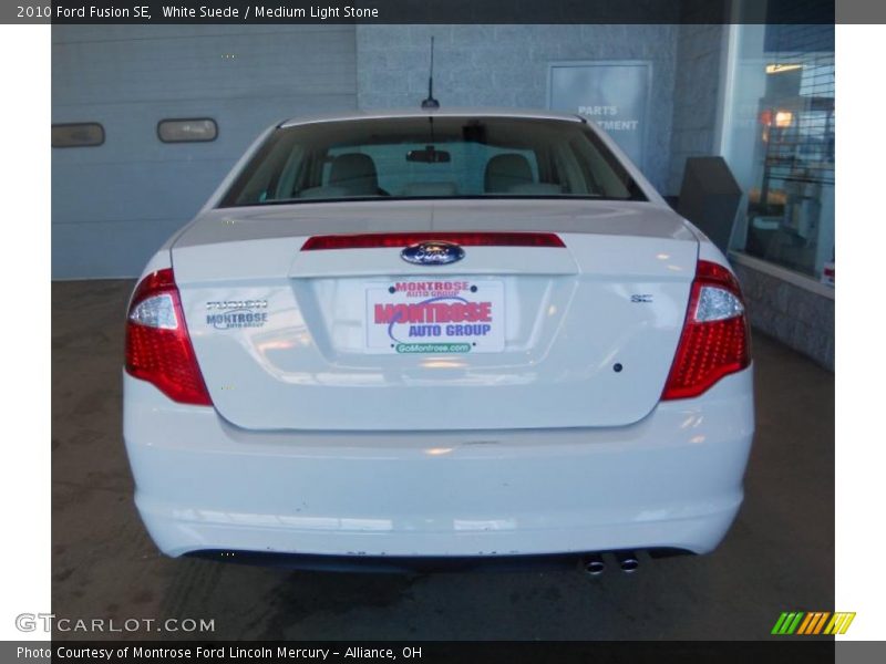 White Suede / Medium Light Stone 2010 Ford Fusion SE