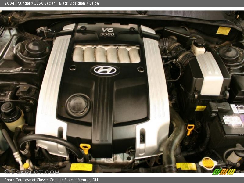 Black Obsidian / Beige 2004 Hyundai XG350 Sedan