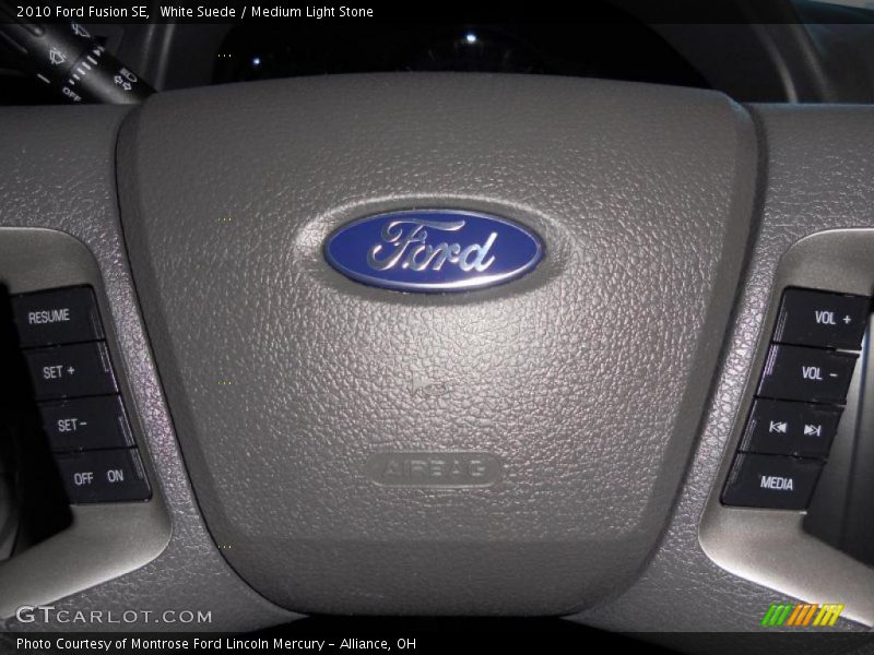 White Suede / Medium Light Stone 2010 Ford Fusion SE