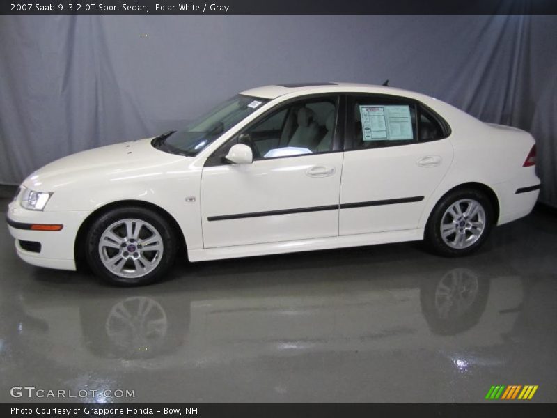 Polar White / Gray 2007 Saab 9-3 2.0T Sport Sedan