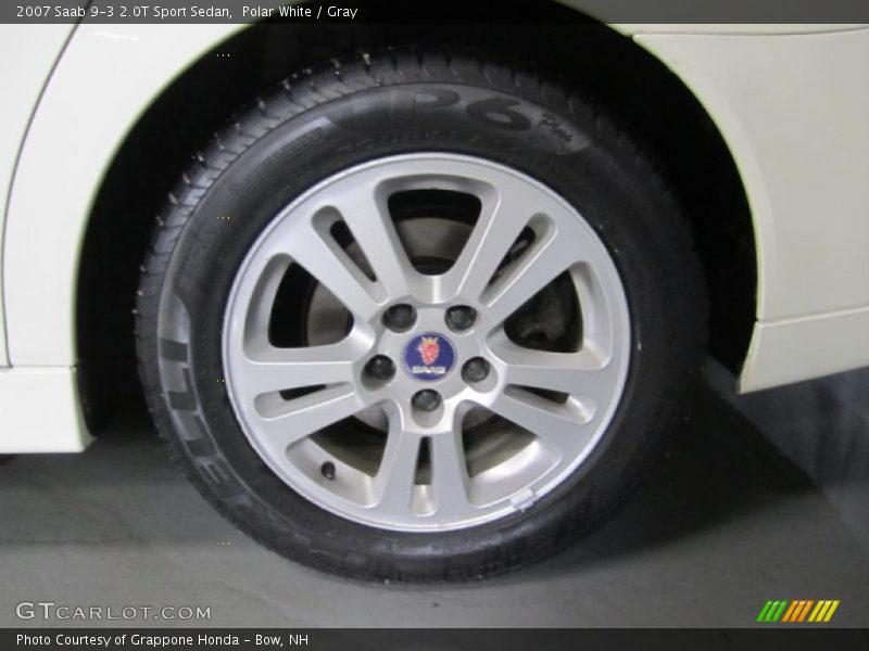 Polar White / Gray 2007 Saab 9-3 2.0T Sport Sedan