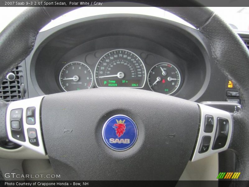 Polar White / Gray 2007 Saab 9-3 2.0T Sport Sedan