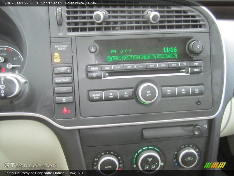Polar White / Gray 2007 Saab 9-3 2.0T Sport Sedan