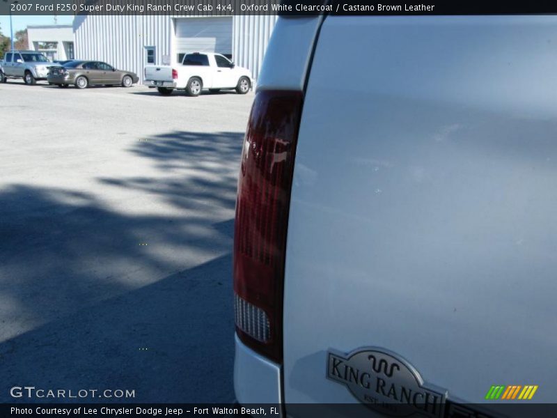 Oxford White Clearcoat / Castano Brown Leather 2007 Ford F250 Super Duty King Ranch Crew Cab 4x4