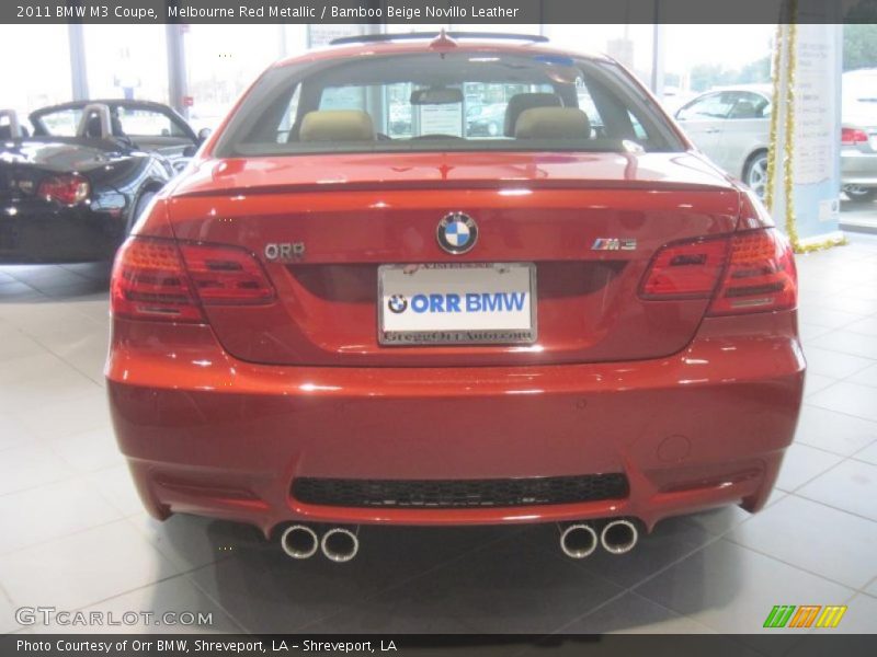 Melbourne Red Metallic / Bamboo Beige Novillo Leather 2011 BMW M3 Coupe