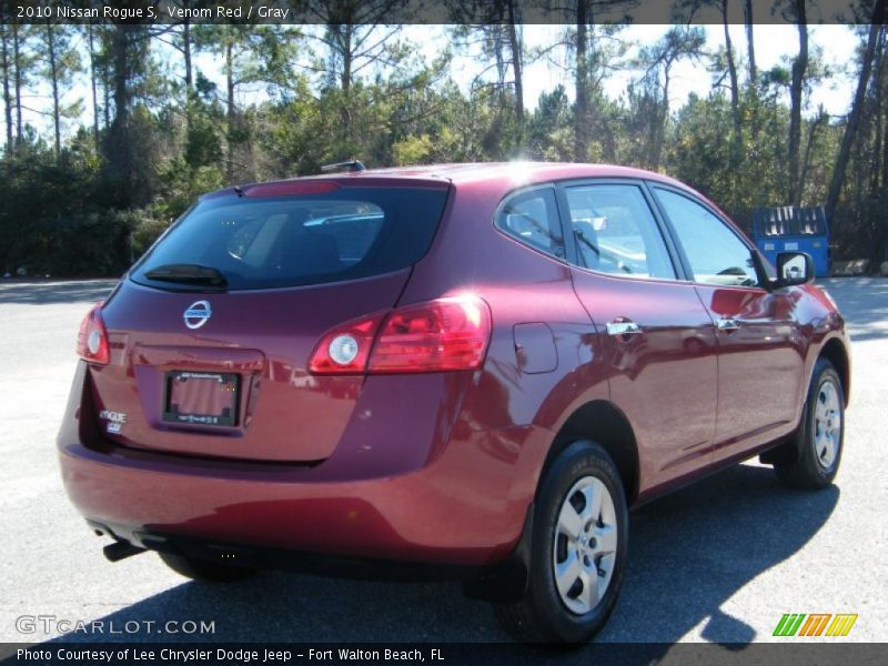 Venom Red / Gray 2010 Nissan Rogue S