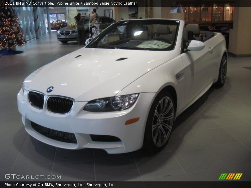 Alpine White / Bamboo Beige Novillo Leather 2011 BMW M3 Convertible