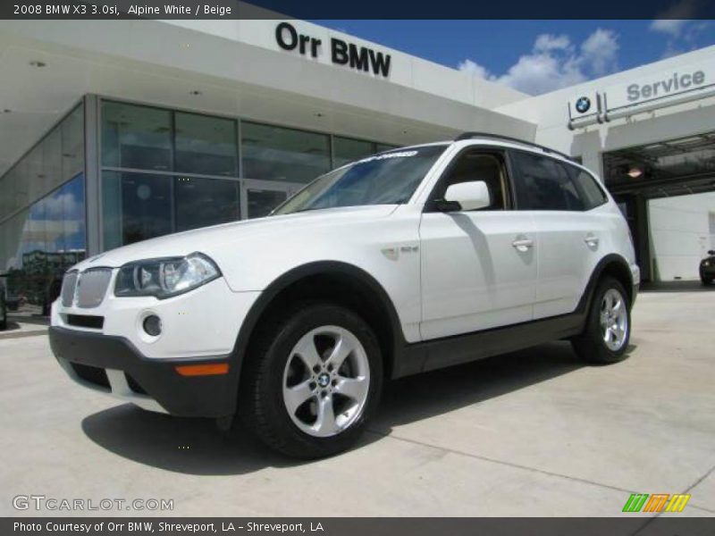 Alpine White / Beige 2008 BMW X3 3.0si